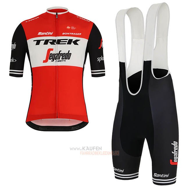 Trek Segafredo Kurzarmtrikot 2019 und Kurze Tragerhose Rot Wei